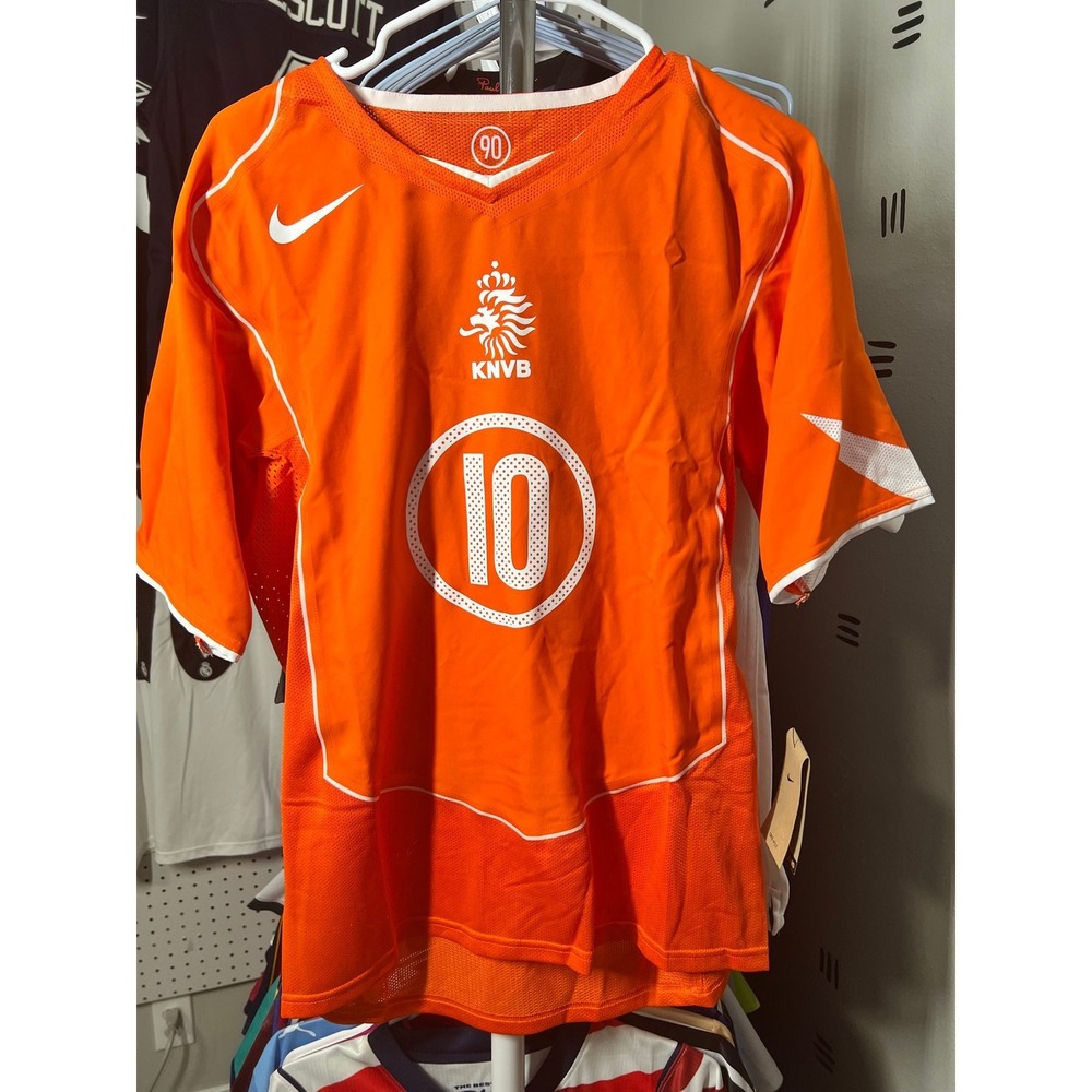 Nike Netherlands Van Nistelrooy Total 90 Orange Soccer Jersey Men's M $150 NWT